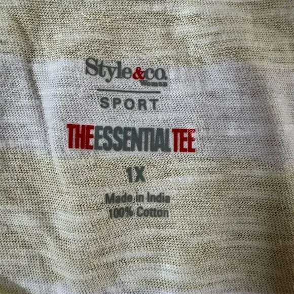 Style & Co  / Croft & Barrow Striped Tops Bundle Women's Size 1X - Picture 3 of 7